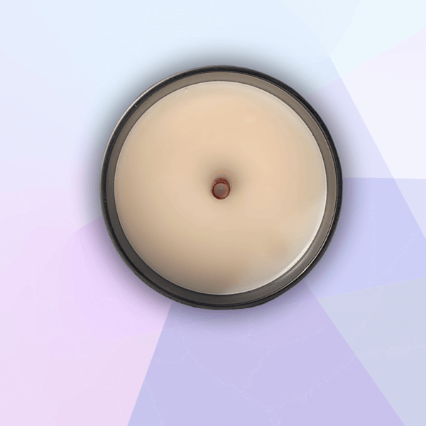 Peitho-Perfumes.ScentedCandles_ An image of a scented candle on a purple background.