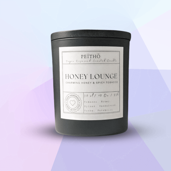 Peitho-Perfumes.ScentedCandles_ A Swiss scented candle named 'honey lounge'.