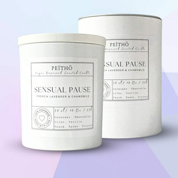 Peitho-Perfumes.ScentedCandles_ A Homemade Sensual Pause - Scented Candle infused with Molecular Perfume.